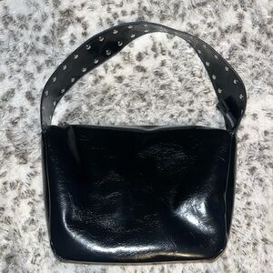 Forever 21 Black Shoulder Bag with Studded Strap